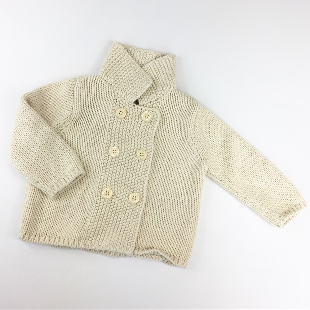 EUC Baby GAP Cream Double-Breasted Sweater - 3-6m